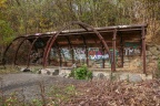 Wetterschutzhütte aus Strebausbauprofilen